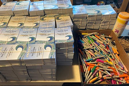 The Blue Wave Process Part Two: Printing, Packing, and Distributing Postcards