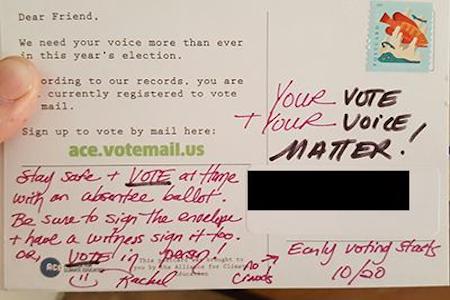 postcards to voters