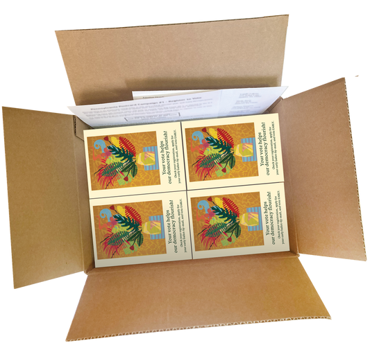 Arizona Absentee Voter Registration Postcard Box (2000 postcards and address labels)