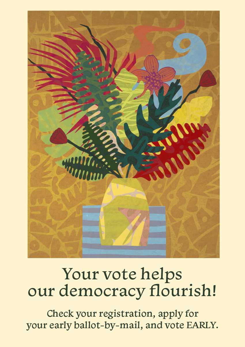 Arizona Absentee Voter Registration Postcard Box (2000 postcards and address labels)