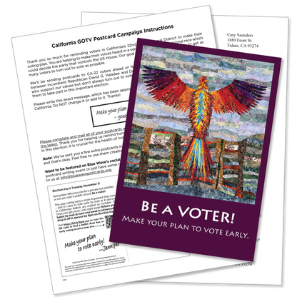 California Get Out the Vote Postcard Kit (100 postcards and address labels)