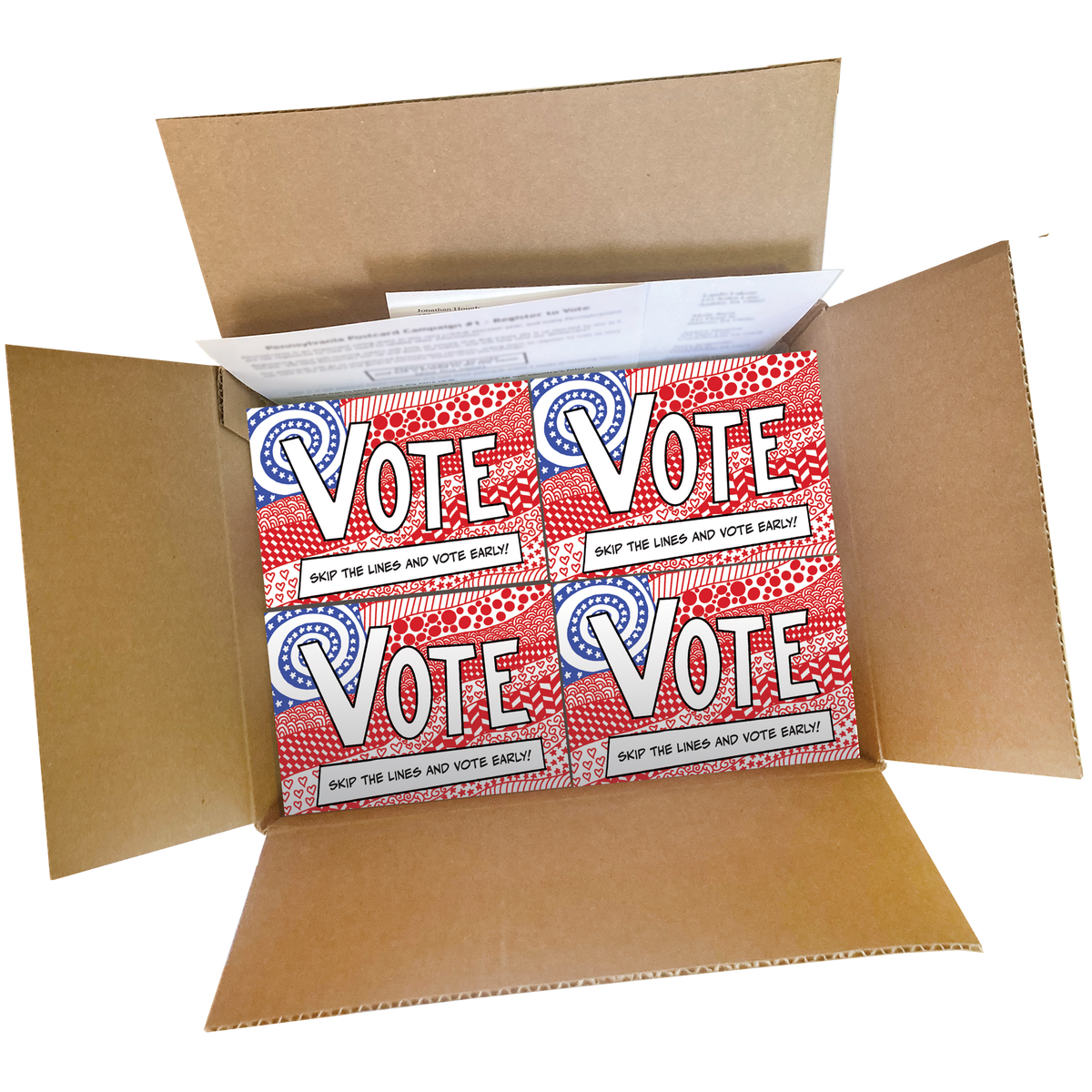Maine Get Out the Vote Postcard Box (2000 postcards and address labels)
