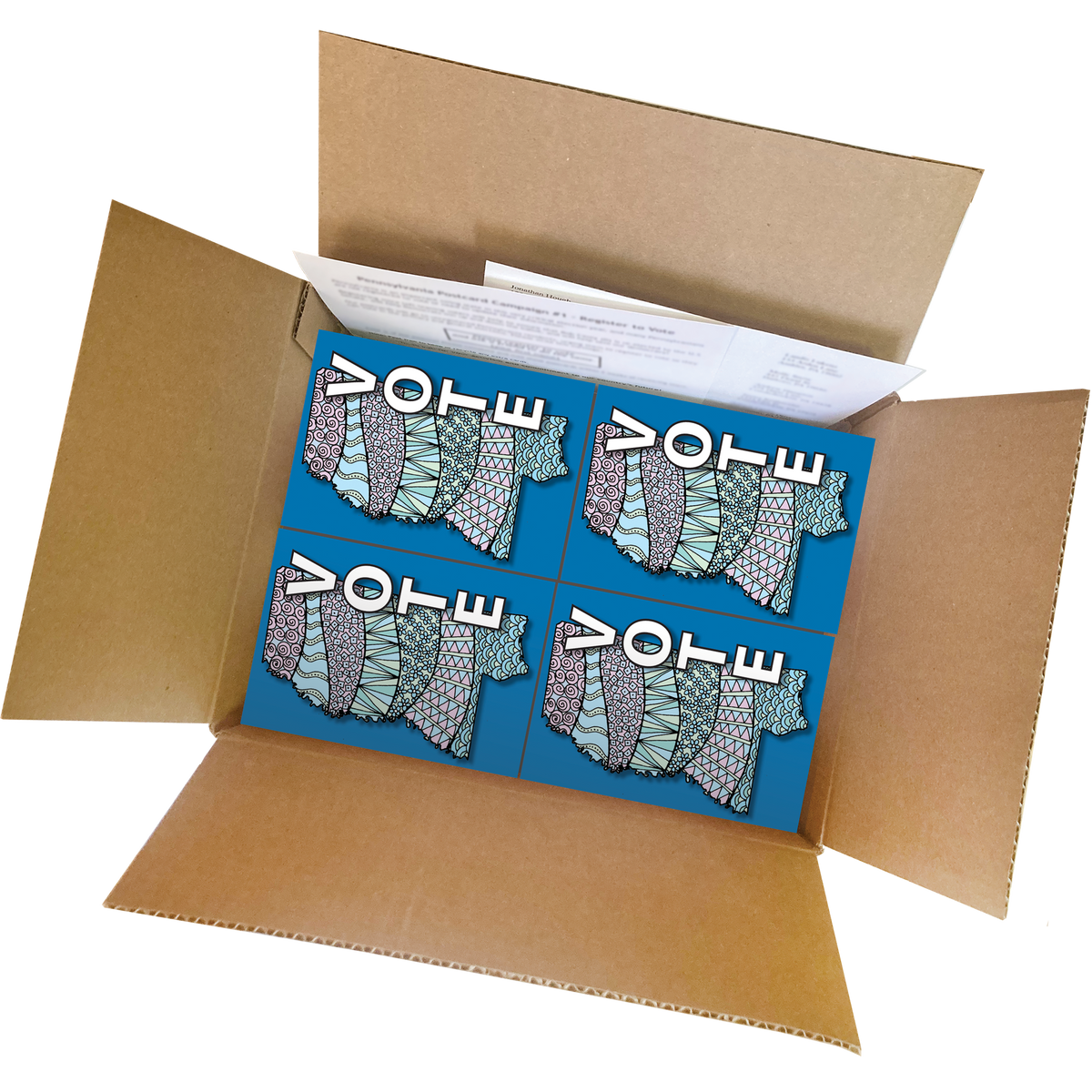 Mississippi Get Out the Vote Postcard Box (2000 postcards and address labels)