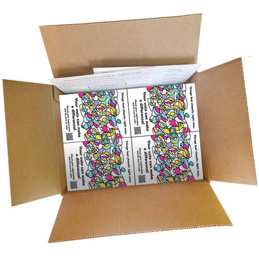 Nebraska Voter Registration Postcard Box (2000 postcards and address labels)