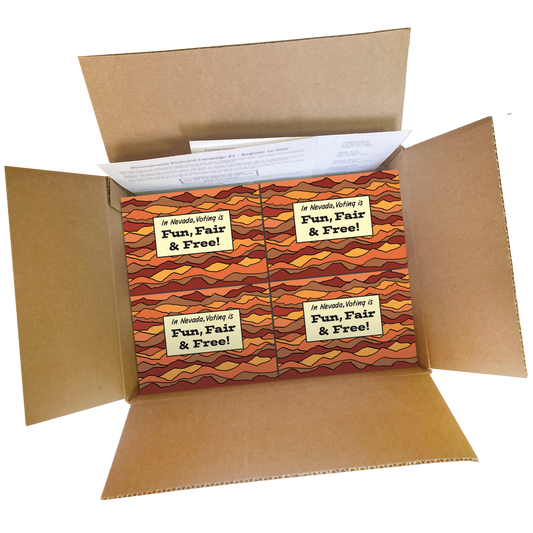 Nevada Voter Education Postcard Box (2000 postcards and address labels)