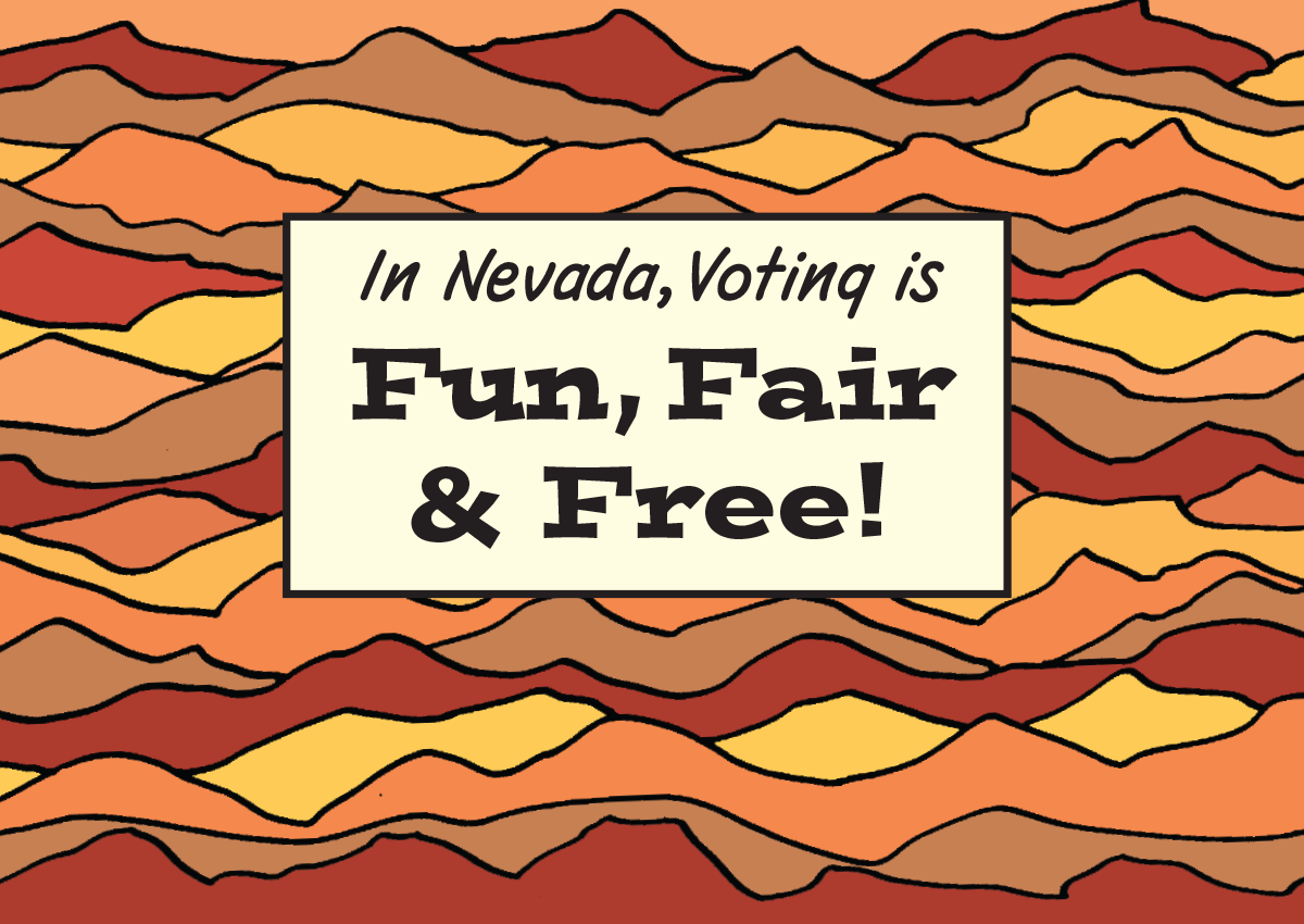 Nevada Voter Education Postcard Kit (100 postcards and address labels)