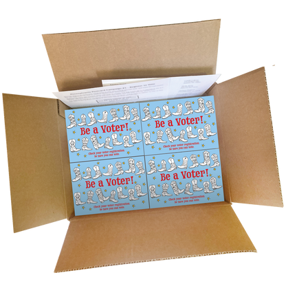 Texas Voter Registration Postcard Box (2000 postcards and address labels)