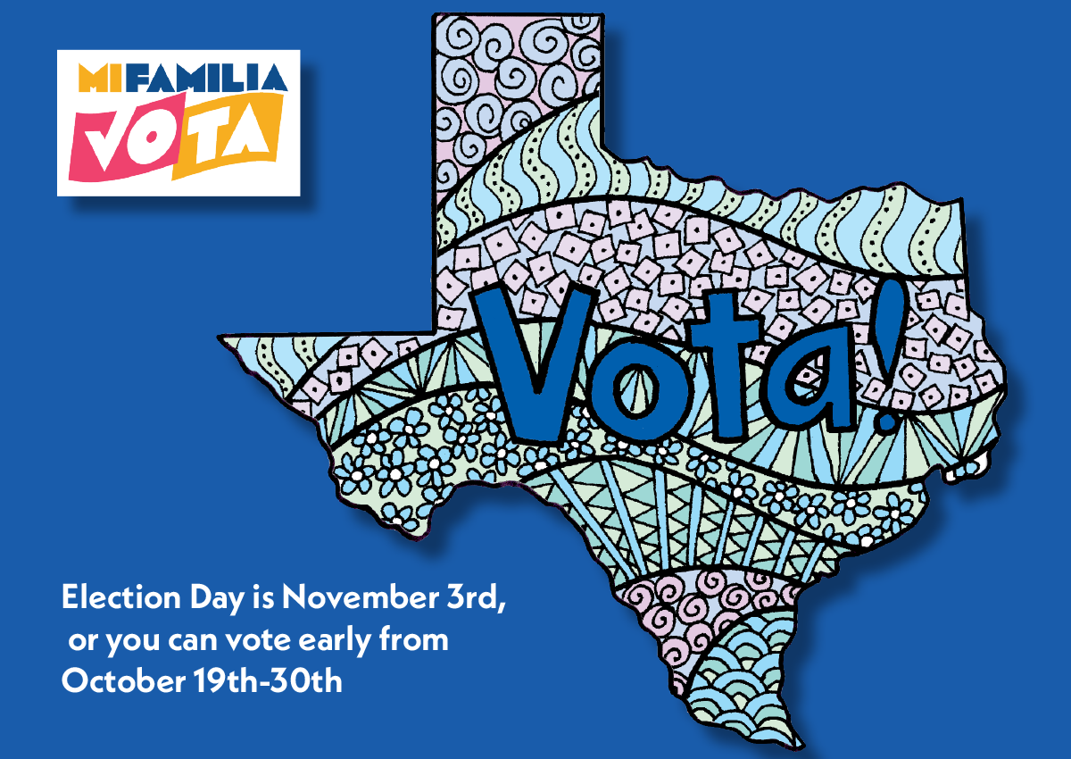 Texas Bilingual Get Out the Vote Postcard Box (2000 postcards and address labels)