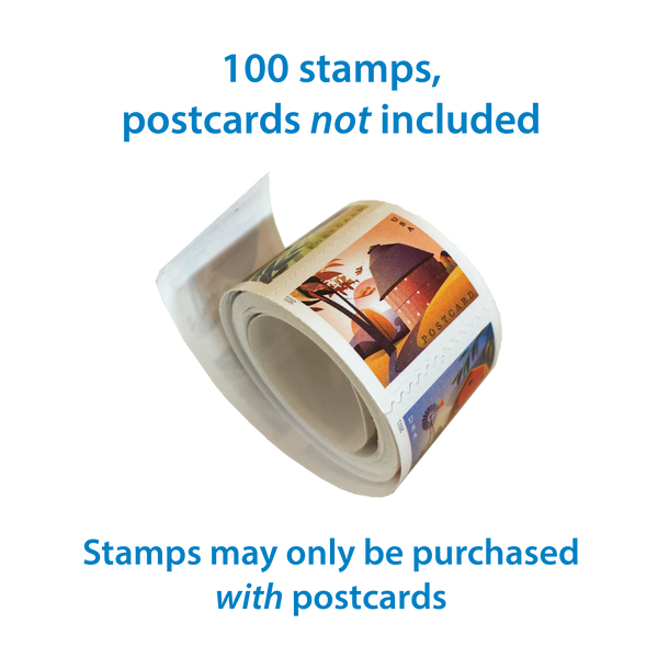 Postcard Stamps (100) Please only order them with postcard kits