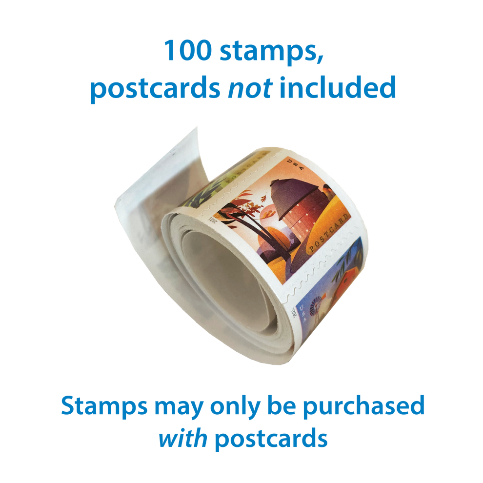 Postcard Stamps (100) Please only order them with postcard kits