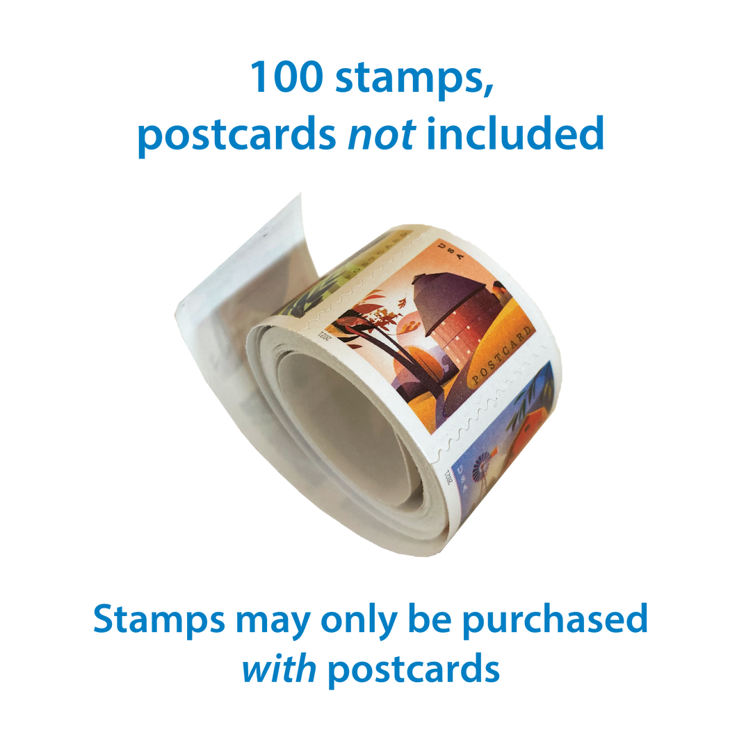 Postcard Stamps (100) - Please only order them with postcard kits!